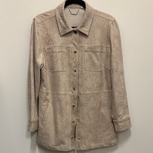Chico's Beige Embossed Jacket